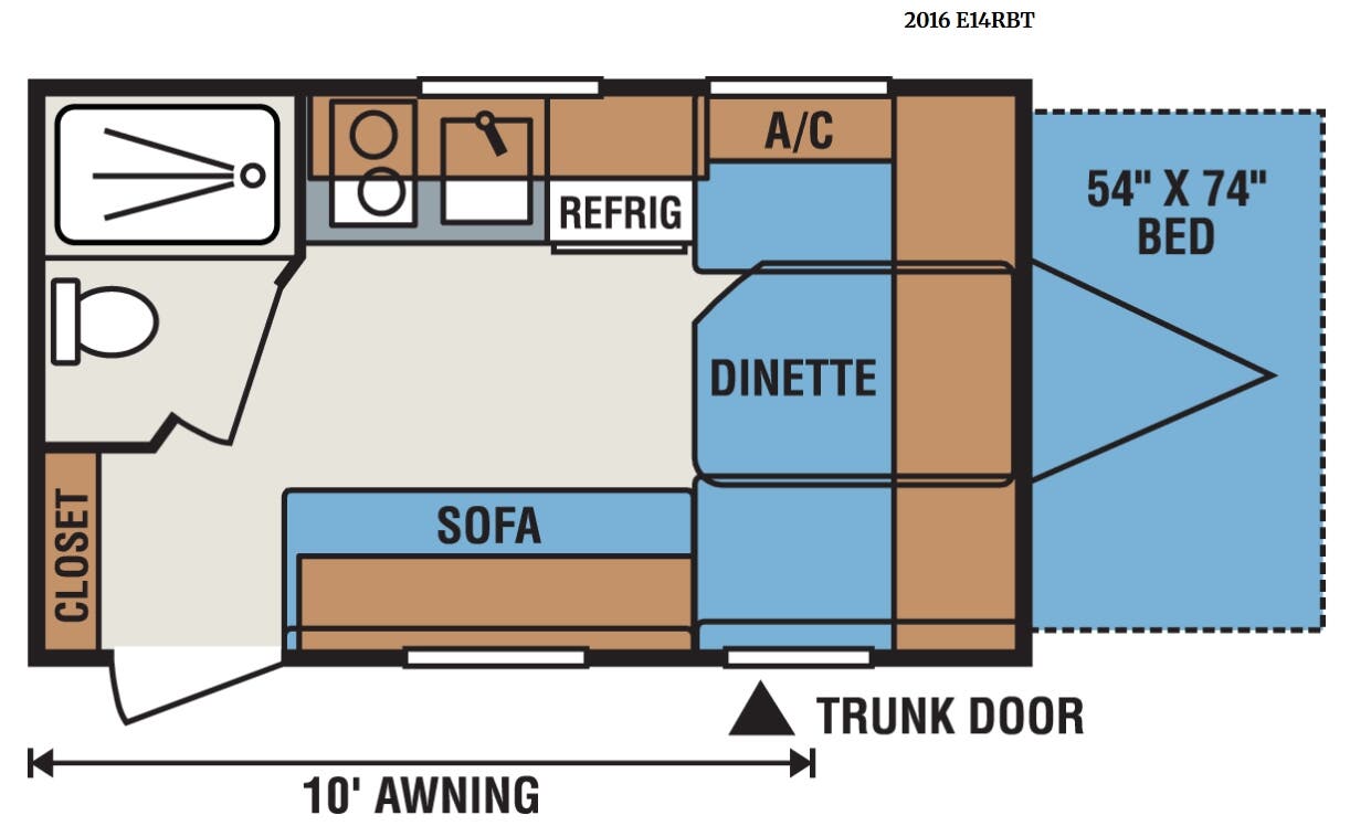 View 2016 K-Z Spree Escape E14RBT complete specs and manufacturer brochures