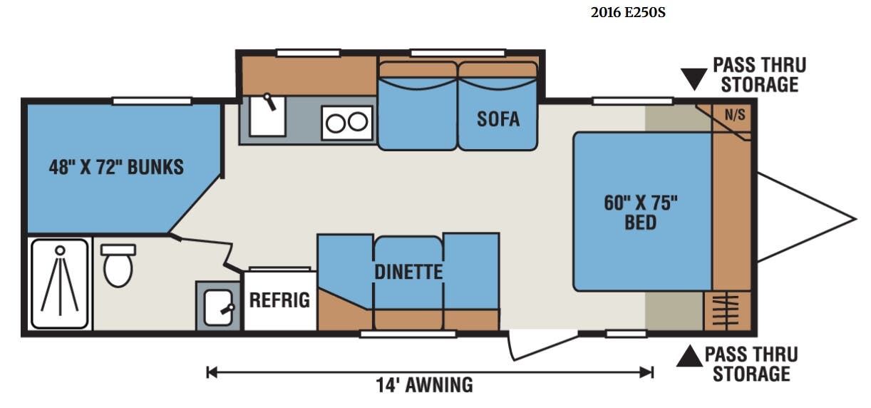 View 2016 K-Z Spree Escape E250S complete specs and manufacturer brochures
