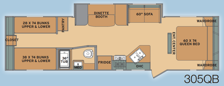 View 2016 Shasta Flyte 305QB complete specs and manufacturer brochures
