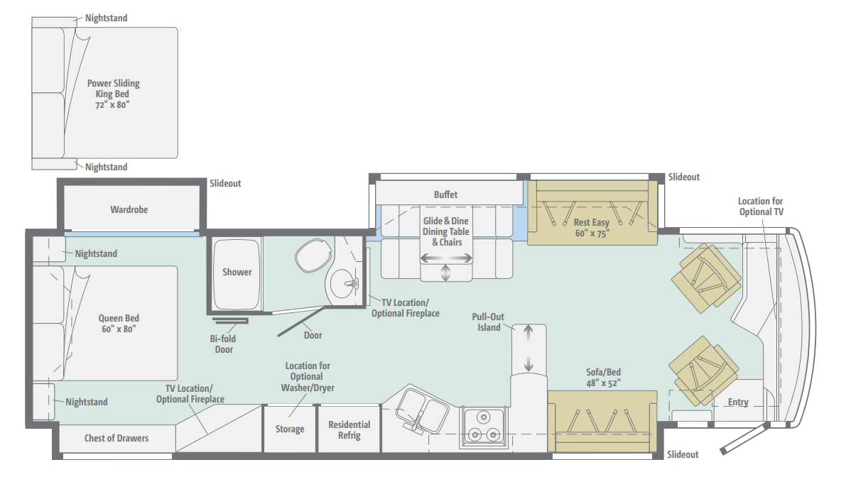 View 2016 Winnebago Meridian 36M complete specs and manufacturer brochures
