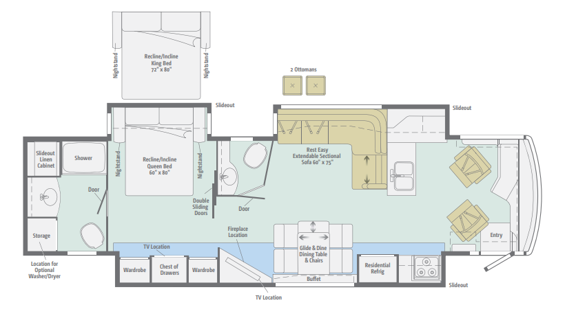 View 2016 Winnebago Meridian 40R complete specs and manufacturer brochures