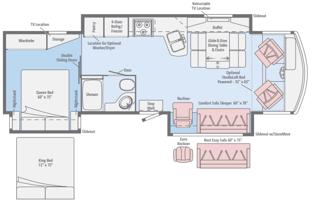 View 2016 Winnebago Sunova 33C complete specs and manufacturer brochures