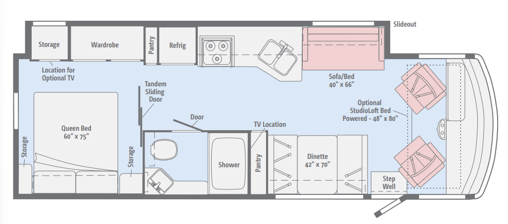 View 2016 Winnebago Vista 29VE complete specs and manufacturer brochures