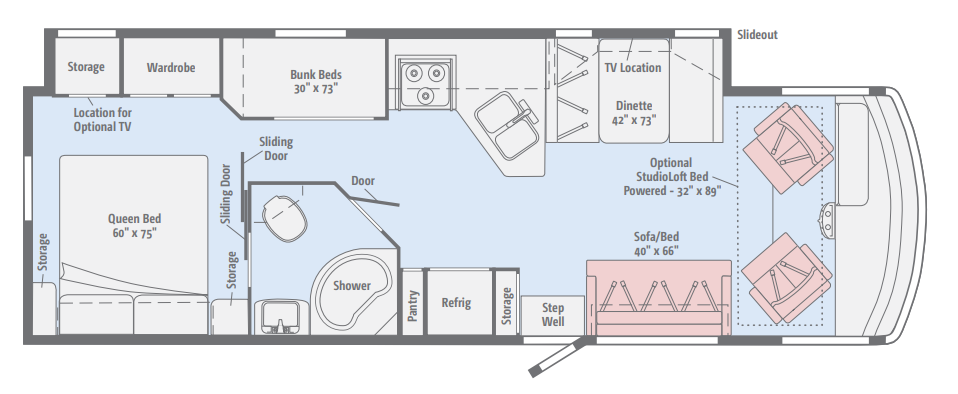 View 2016 Winnebago Vista 31BE complete specs and manufacturer brochures