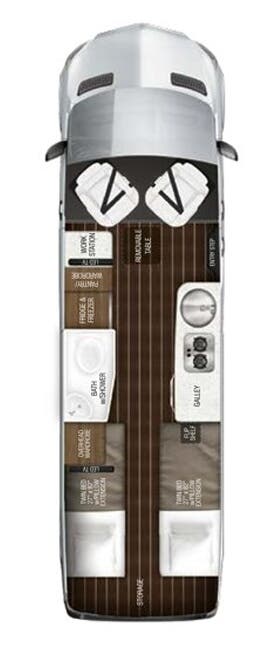 View 2017 Airstream Interstate Grand Tour EXT Twin complete specs and manufacturer brochures