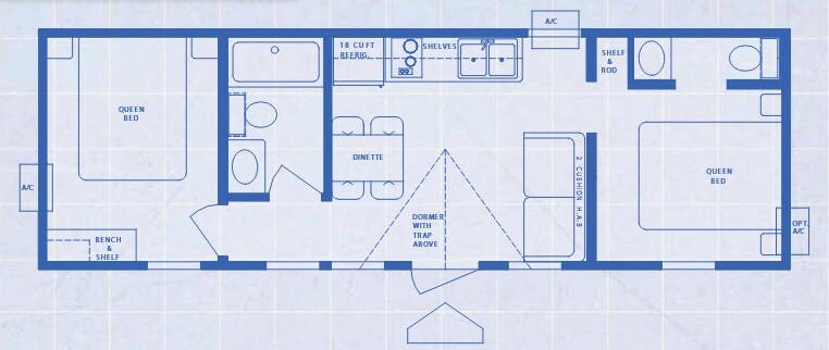 View 2017 Canterbury RV Deluxe Cabins CC-35S-B1/2 complete specs and manufacturer brochures
