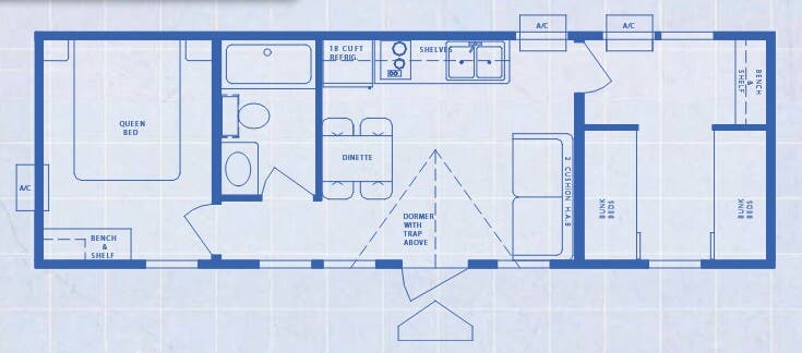 View 2017 Canterbury RV Deluxe Cabins CC-35SBUNK complete specs and manufacturer brochures