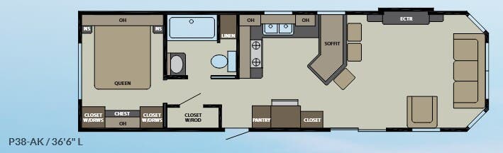 View 2017 Canterbury RV Parkvue P38-AK complete specs and manufacturer brochures