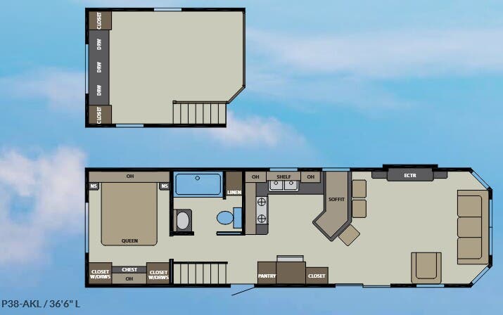 View 2017 Canterbury RV Parkvue P38-AKL complete specs and manufacturer brochures