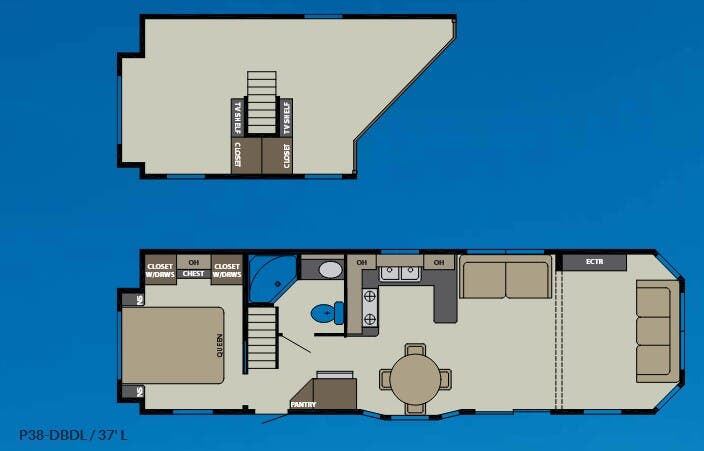 View 2017 Canterbury RV Parkvue P38-DBDL complete specs and manufacturer brochures