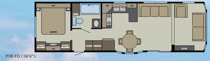View 2017 Canterbury RV Parkvue P38-FD complete specs and manufacturer brochures