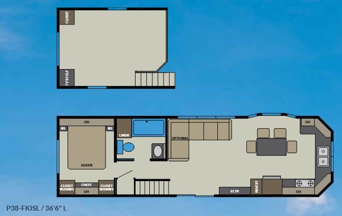 View 2017 Canterbury RV Parkvue P38-FKISL complete specs and manufacturer brochures