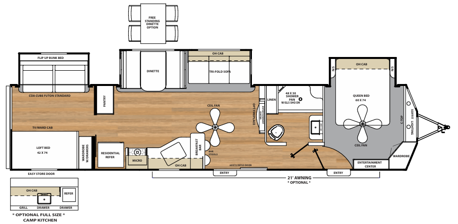 View 2017 Coachmen Catalina Destination 40BHTS complete specs and manufacturer brochures