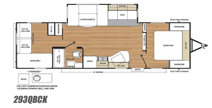 View 2017 Coachmen Catalina Legacy Edition 293QBCK complete specs and manufacturer brochures