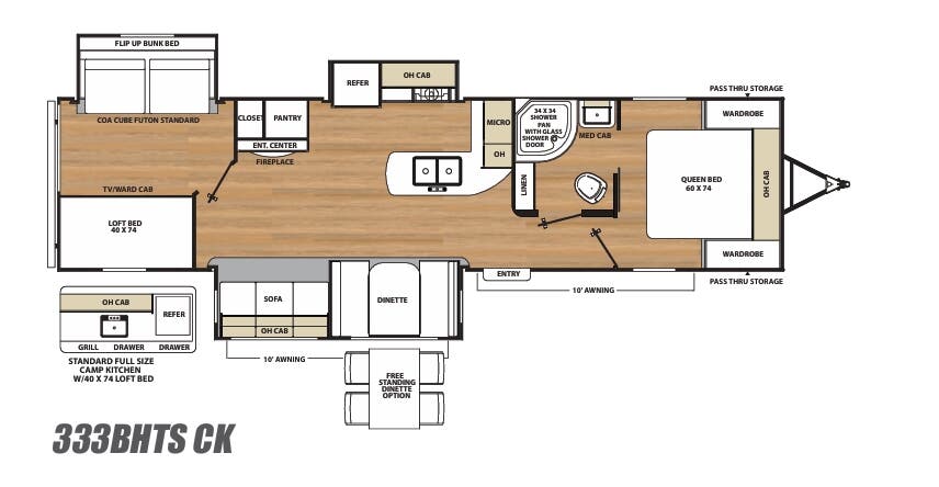 View 2017 Coachmen Catalina Legacy Edition 333BHTS CK complete specs and manufacturer brochures