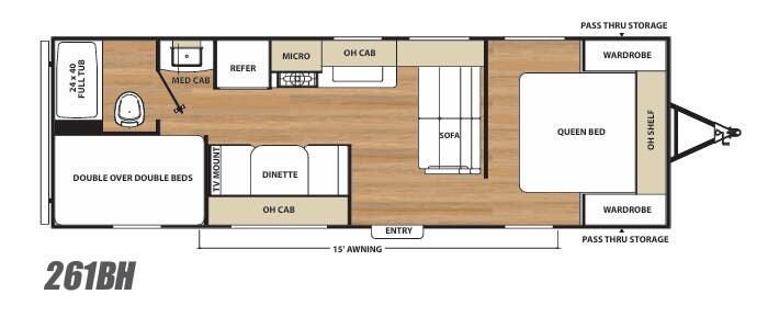 View 2017 Coachmen Catalina SBX 261BH complete specs and manufacturer brochures