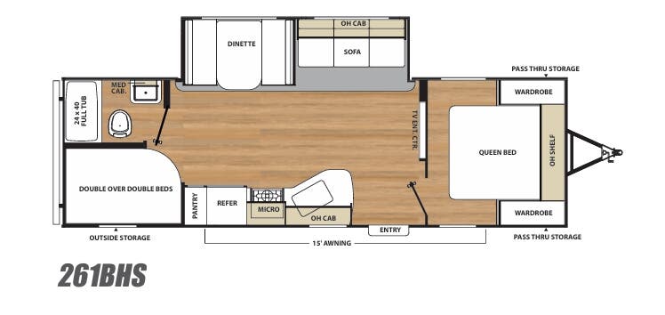 View 2017 Coachmen Catalina SBX 261BHS complete specs and manufacturer brochures