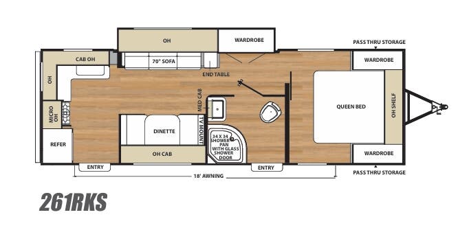 View 2017 Coachmen Catalina SBX 261RKS complete specs and manufacturer brochures