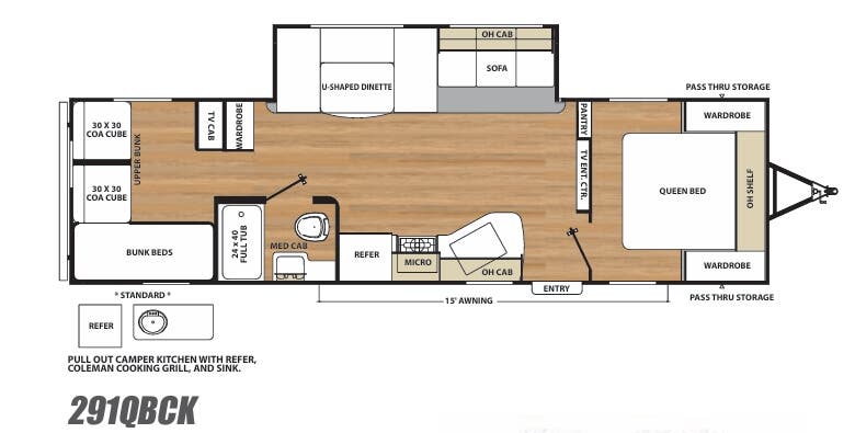 View 2017 Coachmen Catalina SBX 291QBCK complete specs and manufacturer brochures