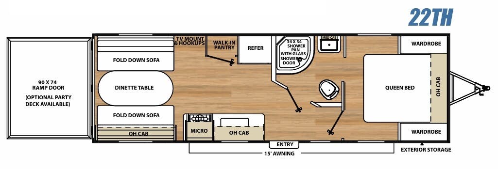 View 2017 Coachmen Catalina Trail Blazer 22TH complete specs and manufacturer brochures