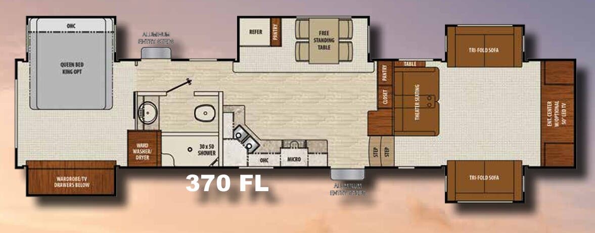 View 2017 Coachmen Chaparral 370 FL complete specs and manufacturer brochures