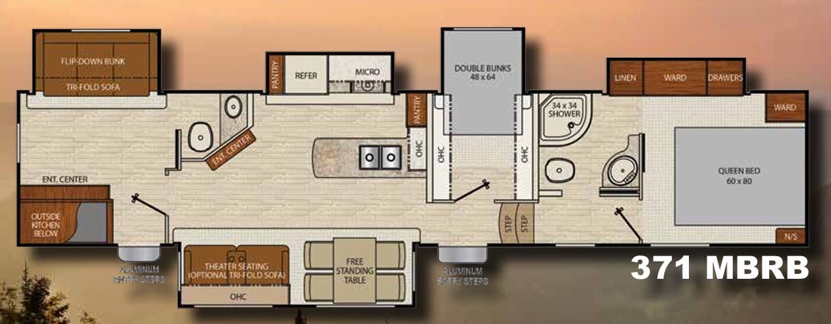View 2017 Coachmen Chaparral 371 MBRB complete specs and manufacturer brochures