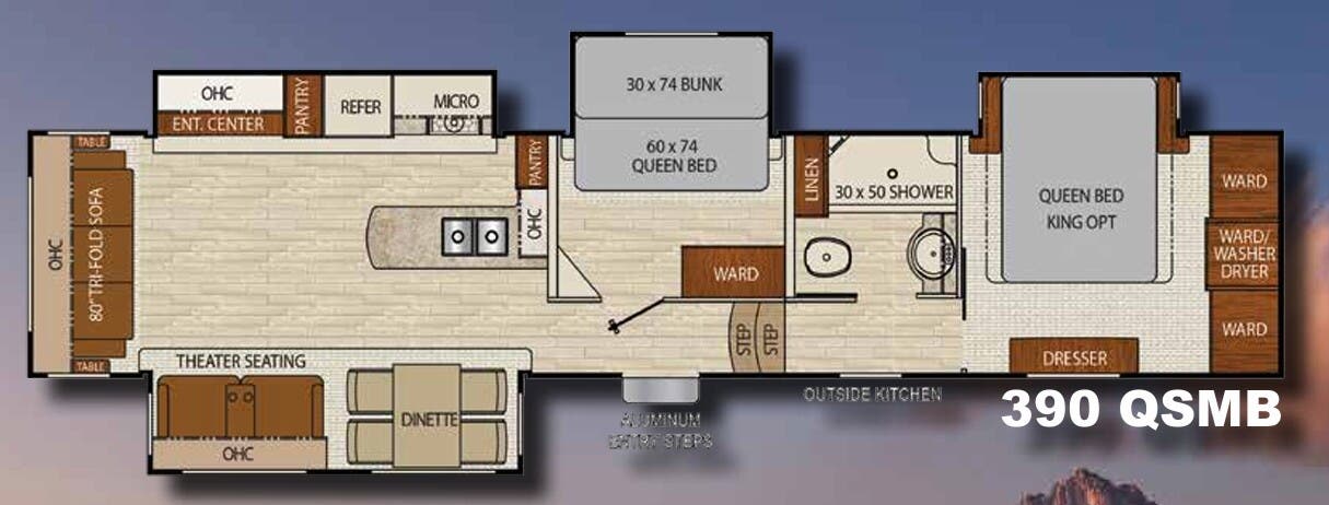 View 2017 Coachmen Chaparral 390 QSMB complete specs and manufacturer brochures