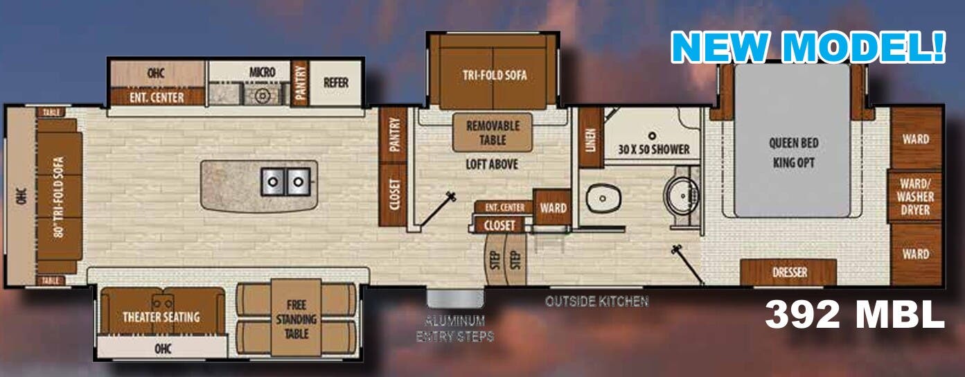 View 2017 Coachmen Chaparral 392 MBL complete specs and manufacturer brochures