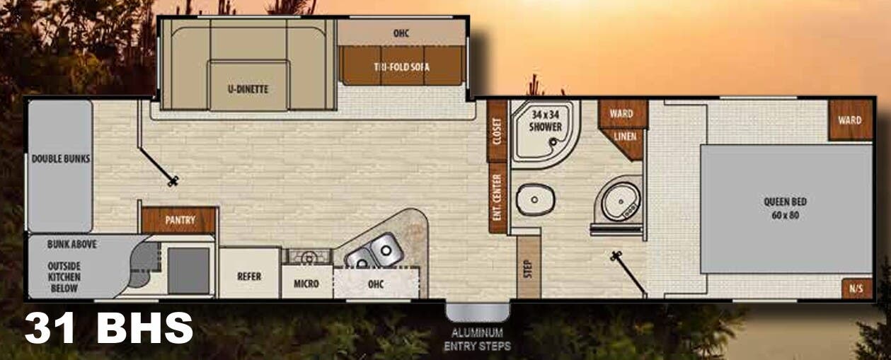 View 2017 Coachmen Chaparral X-Lite 31 BHS complete specs and manufacturer brochures