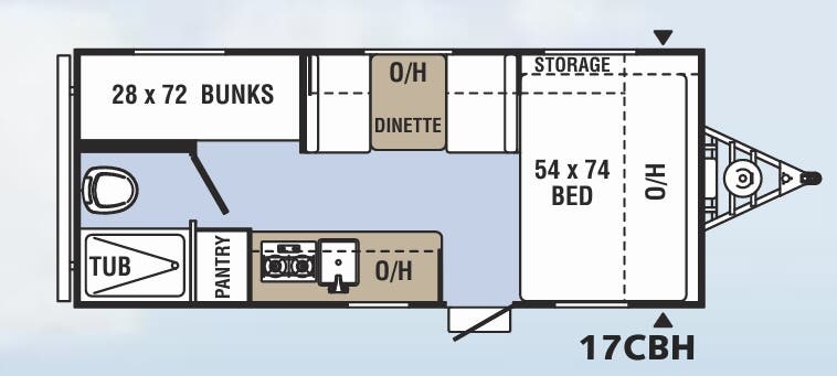 View 2017 Coachmen Clipper Cadet 17CBH complete specs and manufacturer brochures