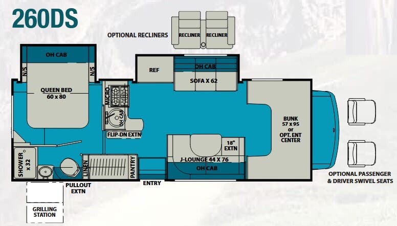View 2017 Coachmen Leprechaun 260DS (Chevy) complete specs and manufacturer brochures