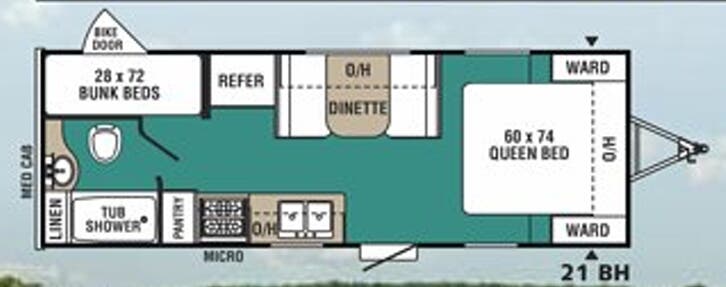 View 2017 Forest River Viking 21BH complete specs and manufacturer brochures