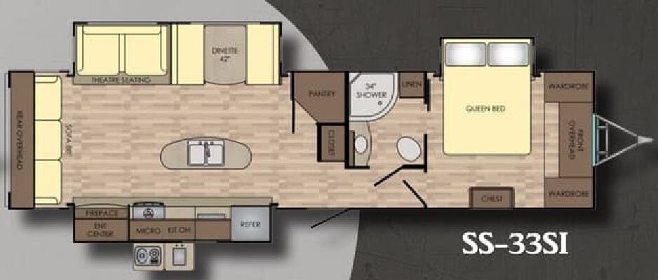 View 2017 CrossRoads Sunset Trail Grand Reserve SS-33SI complete specs and manufacturer brochures