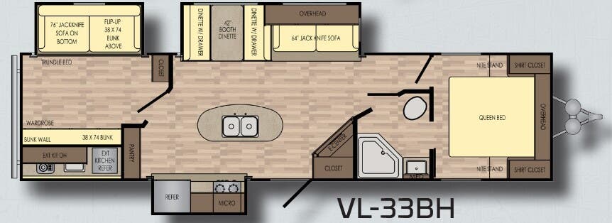 View 2017 CrossRoads Volante VL-33BH complete specs and manufacturer brochures