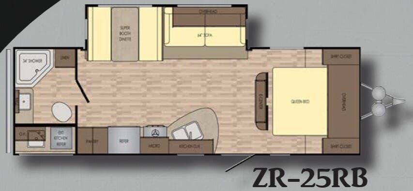 View 2017 CrossRoads Zinger ZR-25RB complete specs and manufacturer brochures