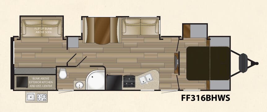 View 2017 Cruiser RV Fun Finder Signature 316BHWS complete specs and manufacturer brochures
