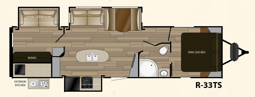 View 2017 Cruiser RV Radiance 33TS complete specs and manufacturer brochures