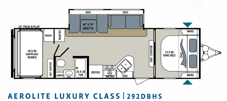 View 2017 Dutchmen Aerolite Luxury 292DBHS complete specs and manufacturer brochures