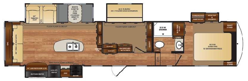 View 2017 Forest River Black Diamond 38MBW complete specs and manufacturer brochures