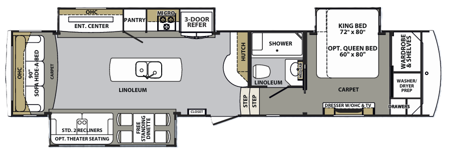 View 2017 Forest River Cardinal Estate 3455RL complete specs and manufacturer brochures