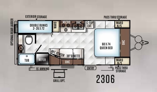 View 2017 Forest River Rockwood Mini Lite 2306 complete specs and manufacturer brochures