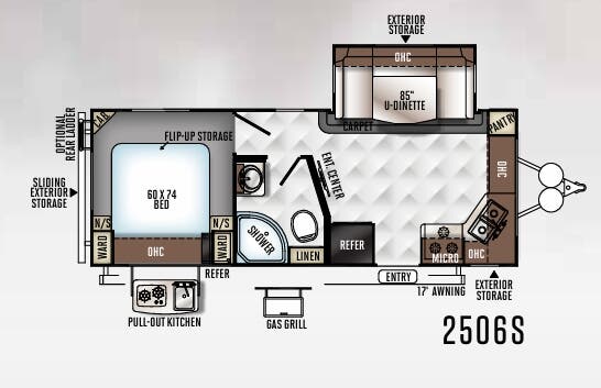 View 2017 Forest River Rockwood Mini Lite 2506S complete specs and manufacturer brochures