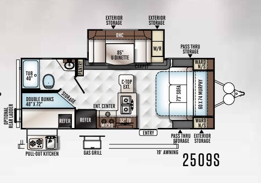 View 2017 Forest River Rockwood Mini Lite 2509S complete specs and manufacturer brochures