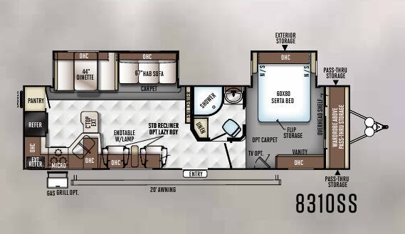 View 2017 Forest River Rockwood Signature Ultra Lite 8310SS complete specs and manufacturer brochures