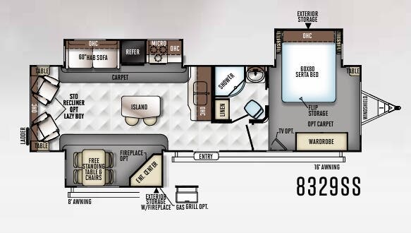 View 2017 Forest River Rockwood Signature Ultra Lite 8329SS complete specs and manufacturer brochures
