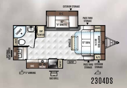 View 2017 Forest River Rockwood Ultra Lite 2304DS complete specs and manufacturer brochures