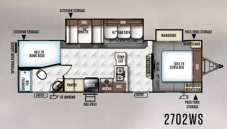 View 2017 Forest River Rockwood Ultra Lite 2702WS complete specs and manufacturer brochures