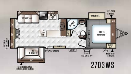 View 2017 Forest River Rockwood Ultra Lite 2703WS complete specs and manufacturer brochures