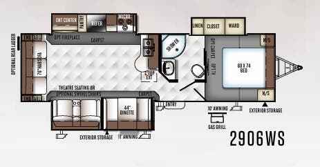 View 2017 Forest River Rockwood Ultra Lite 2906WS complete specs and manufacturer brochures
