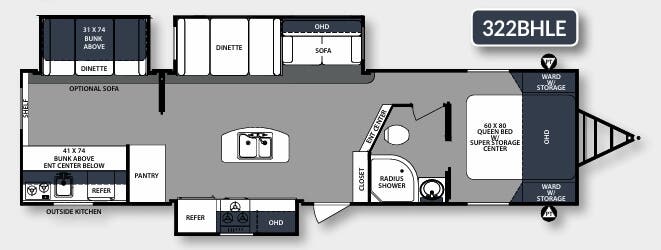 View 2017 Forest River Surveyor 322BHLE complete specs and manufacturer brochures